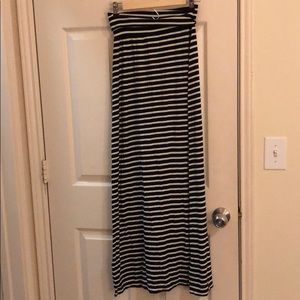 Striped maxi skirt